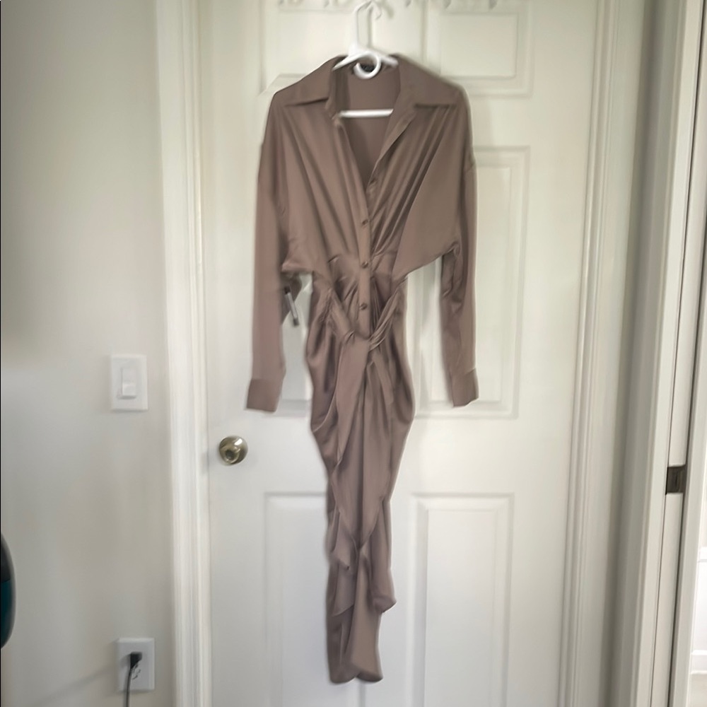 Etiquette Clothiers Taupe Dress